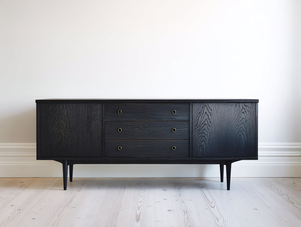 Mobile ingresso-MDF-Legno-Metallo-170x42x78 cm-170x42x78 cm-Nero-Legno-Stile moderno minimalista