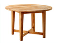 Tavolo da giardino - Legno - 135x135x75 cm - Marrone naturale - Stile classico con piano rotondo