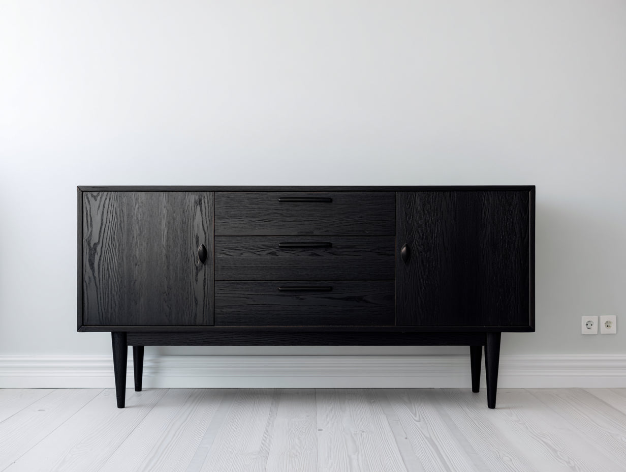 Mobile ingresso-MDF-Legno-Metallo-175x42x78 cm-175x42x78 cm-Nero-Legno-Stile moderno minimalista
