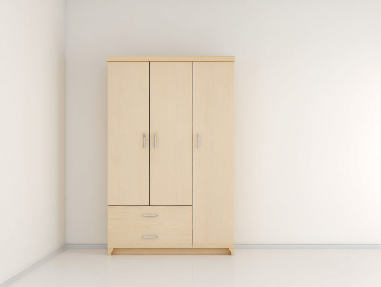 Armadio-Legno-125x52x178 cm-legno chiaro-moderno