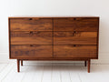 Cassettiera-legno-148x43x86 cm-marrone noce-stile rétro