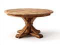 Tavolo da giardino - Legno - 150x150x76 cm - Marrone naturale - Stile rustico con base incrociata
