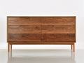 Cassettiera-legno-150x42x82 cm-marrone naturale-stile rétro
