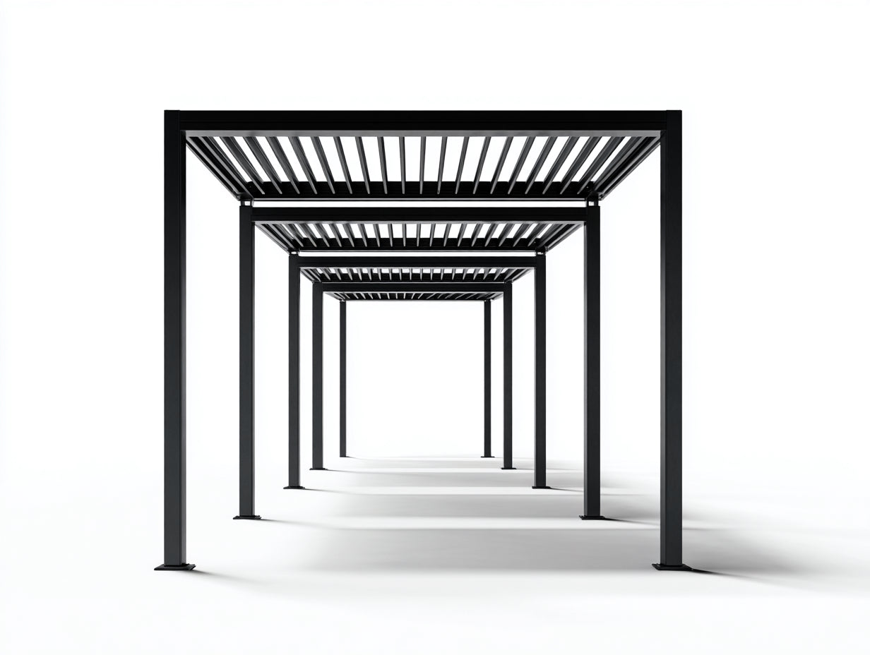 Pergola da giardino - Alluminio - 320x300x250 cm - Nero - Moderno