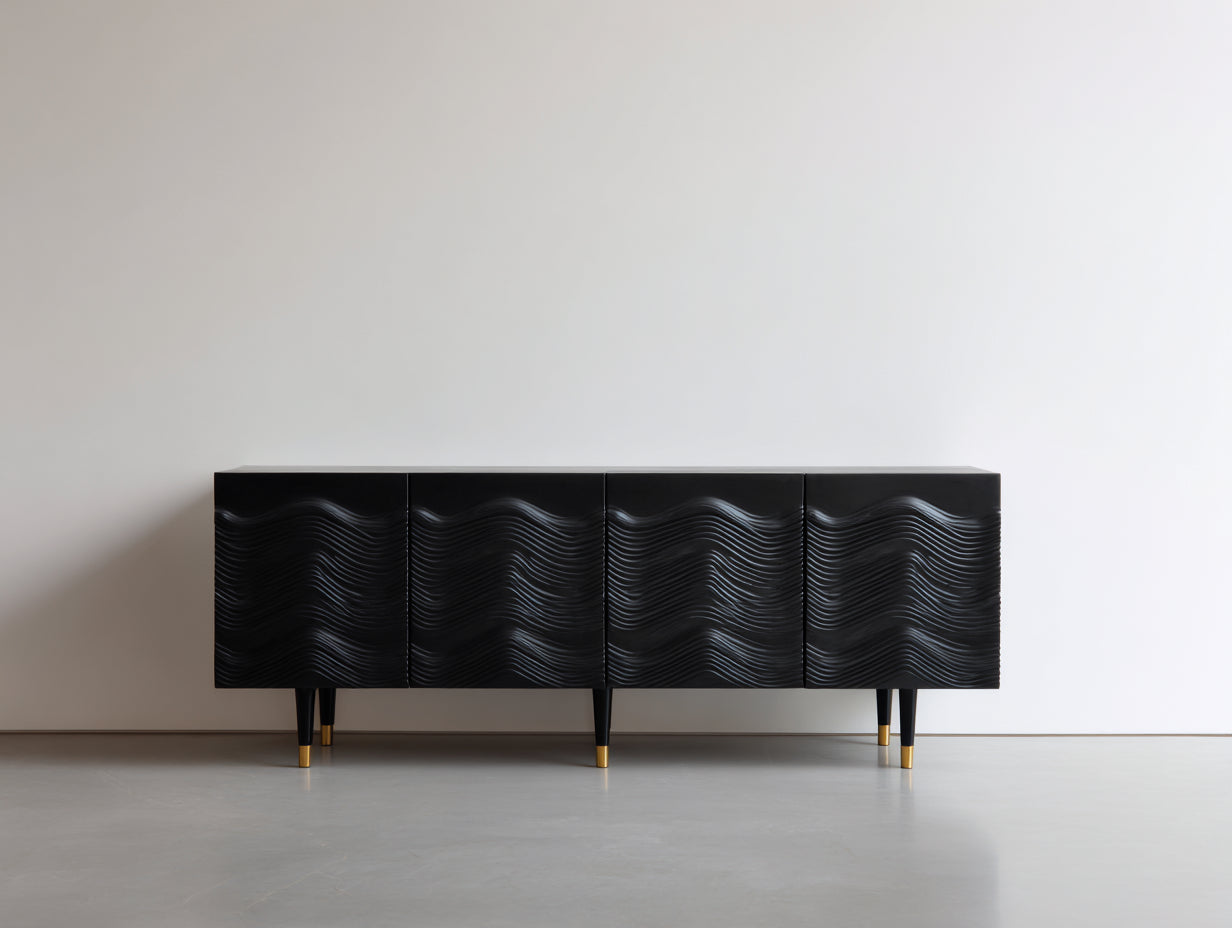 Mobile ingresso-MDF-Metallo-170x40x80 cm-170x40x80 cm-Nero-Oro-Stile moderno minimalista